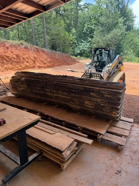 The stack, ready to load with the skid steer